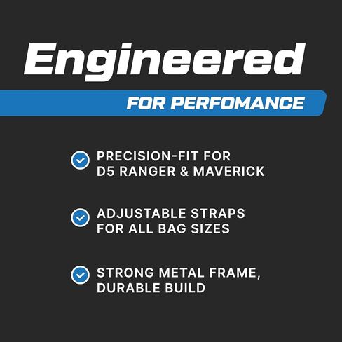Evolution D5 Ranger & D5 Maverick Golf Bag Holder Bracket Attachment - No Drilling Assembly for 4 Passenger & 6 Passenger Carts - Durable Golf Bag Mount Compatible with Evolution Golf Carts | Black in Saudi Arabia