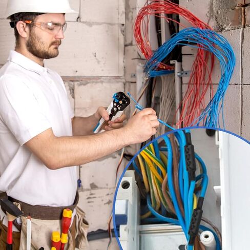 10 Pcs 6AWG Wire Connector Nut Kit, 80Amp Screw Quick Terminal with 10Pcs Heat Shrink Tubes, Splicing Quick Wire Connectors with Screws, Wrench, Circuit Brass 4-Hole in Kuwait