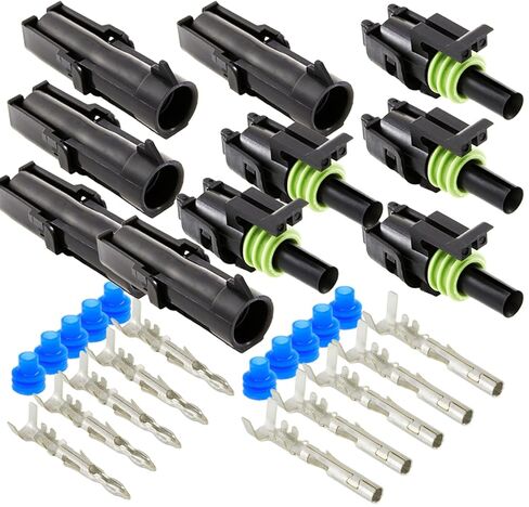 1-PIN (Conductor) 20 amps 12 10 GA, Weather-Pack Series, Sealer Terminals, Housing Male & Female Quick Disconnect QD Splice Kit in Saudi Arabia