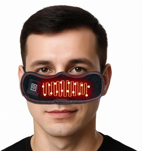 Red Light Therapy for Nose, 3 Levels Adjustable Nasal Heating Mask for Relieve Nasal Congestion, Sinus Relief, No More Colds with Safe and Breathing Comfort,Soft Storage Package in Saudi Arabia