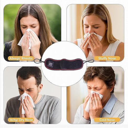Red Light Therapy for Nose, 3 Levels Adjustable Nasal Heating Mask for Relieve Nasal Congestion, Sinus Relief, No More Colds with Safe and Breathing Comfort,Soft Storage Package in Saudi Arabia
