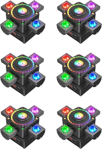 2-Pack 120W Dj Moving Head Lights,4 Arms Stage Lights with DMX Controlled Sound Activated Mixed DJ Lighting for Wedding Party Disco KTV Wedding Club in Saudi Arabia