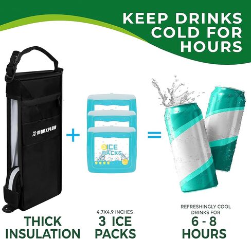 MORXPLOR Golf Cooler Bag - 6 Can Insulated Beer Sleeve Soft Cooler,Golf Cart Accessories,Golf Club Bag Accessories in Saudi Arabia
