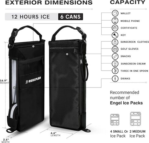 MORXPLOR Golf Cooler Bag - 6 Can Insulated Beer Sleeve Soft Cooler,Golf Cart Accessories,Golf Club Bag Accessories in Saudi Arabia