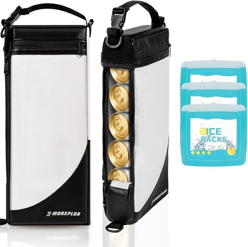 MORXPLOR Golf Cooler Bag - 6 Can Insulated Beer Sleeve Soft Cooler,Golf Cart Accessories,Golf Club Bag Accessories in Saudi Arabia