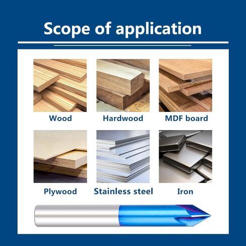 V-Groove 4-Flute راوتر بت 1/4 "عرقوب 60/90D الشطب مطحنة نانو الأزرق المغلفة كربيد نهاية مطحنة لأداة طحن المعادن in Kuwait