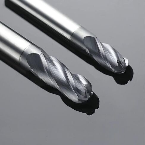 1pcs Ball Nose Carbide End Mill CNC Cutter Router Bits 4 Flute R0.5-R8 Spiral Milling Bit CNC Machine Milling Tool Cutter in Saudi Arabia