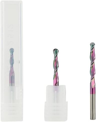 1 قطعة الكرة الأنف نهاية مطحنة القاطع 3.175 مللي متر عرقوب 2 الناي سوبر طلاء كربيد قاطعة المطحنة CNC طحن بت لقطع الألومنيوم in Kuwait