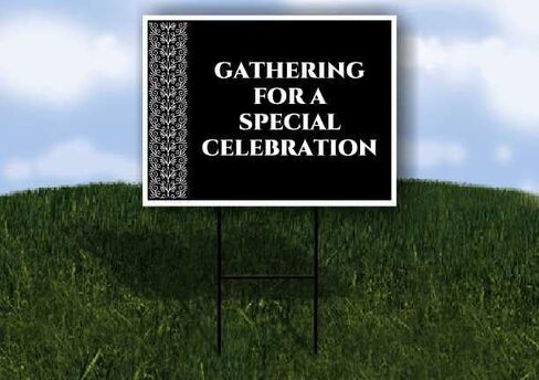 التجمع لاحتفال خاص، إطار Coroplast A مزدوج الجوانب، رسمي قابل للطي، مقاس 23 × 23 بوصة. in Kuwait