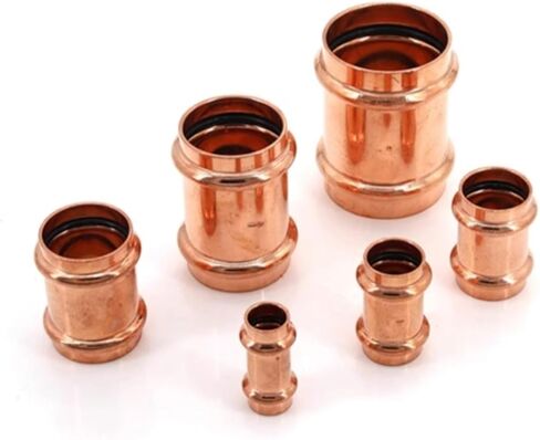 ID 15.88-54mm Copper Double Clamp Pressure Pipe Fittings Direct V-shaped Clamp Straight Joint(3/4 Inch ID22.23mm) in Saudi Arabia