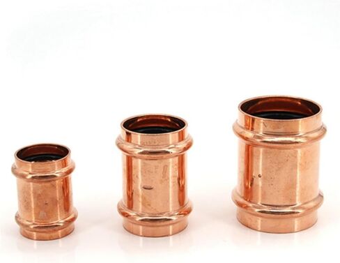 ID 15.88-54mm Copper Double Clamp Pressure Pipe Fittings Direct V-shaped Clamp Straight Joint(3/4 Inch ID22.23mm) in Saudi Arabia
