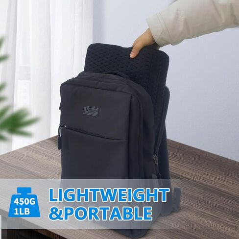 وسادة مقعد محمولة، وسادة مقعد قابلة للطي من القماش ثلاثي الأبعاد قابلة للتنفس لمدرجات الاستاد/السفر بالطائرة؛ ناعمة وسميكة وخفيفة الوزن؛ وسائد متعددة الاستخدامات للمدرجات والرحلات الجوية والتخييم والمكاتب (أسود، صغير) in Kuwait