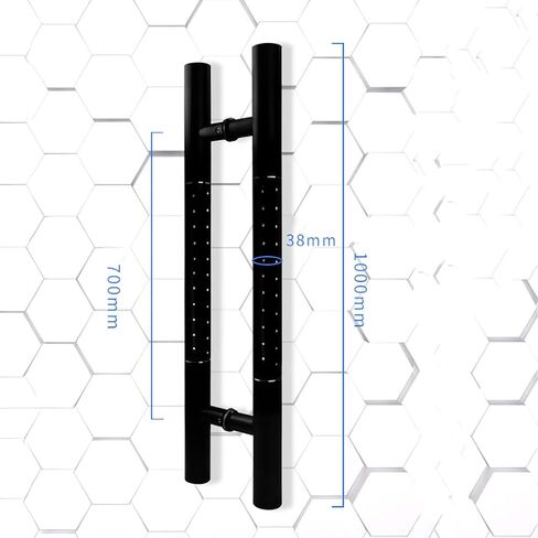 Black Stainless Steel Commercial Office Tempered Glass Door/Sliding Wooden Barn Door Push-Pull Handle,4 Lengths(Size:1000×700mm) in Saudi Arabia