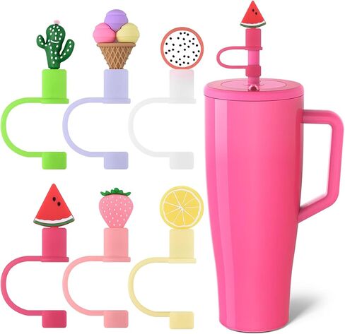 ERKOON Cover Compatible with Brumate Era 40 oz/30 oz Tumbler, 6PCS Colorful Straw Cover Cap Protectors for 12mm Straw Accessories in Saudi Arabia