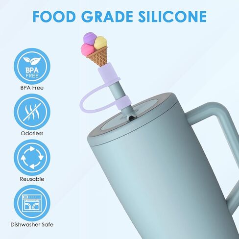 ERKOON Cover Compatible with Brumate Era 40 oz/30 oz Tumbler, 6PCS Colorful Straw Cover Cap Protectors for 12mm Straw Accessories in Saudi Arabia