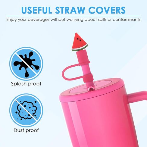 ERKOON Cover Compatible with Brumate Era 40 oz/30 oz Tumbler, 6PCS Colorful Straw Cover Cap Protectors for 12mm Straw Accessories in Saudi Arabia