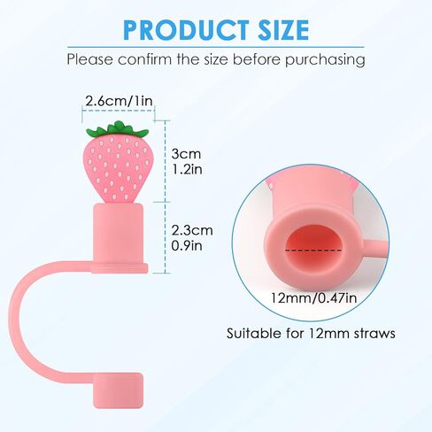 ERKOON Cover Compatible with Brumate Era 40 oz/30 oz Tumbler, 6PCS Colorful Straw Cover Cap Protectors for 12mm Straw Accessories in Saudi Arabia