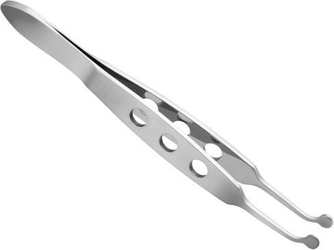 Meibomian Gland Expressor, Stainless Steel Eyelid Massage Tweezer with Positioning Pin, Eyelid Gland Blockage Unblocking Physiotherapy Tools, Eyeli-d Expressor for Dry Eyes(SIZE:3x3mm/0.12x0.12inch) in Saudi Arabia