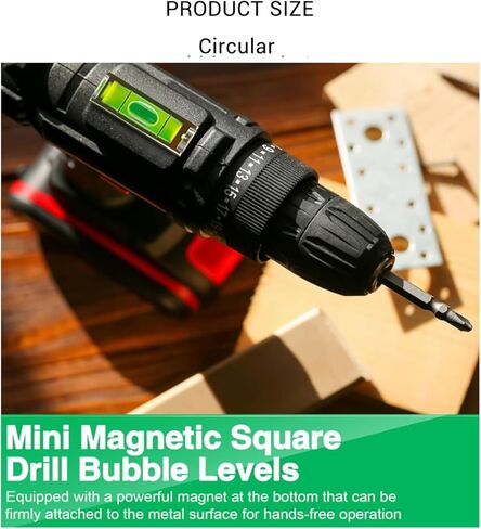 8 PCS Small Bubble Level Bullseye Spirit Level Mini Square Circular Measuring Leveling Tool for String Line for Camera Phonograph Turntable Tripod Frame Drill 1.57x0.59 in & 1.25x0.47in in Saudi Arabia