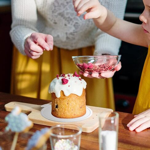 80 قطعة من ألواح الكيك الدائرية الصغيرة مقاس 4 بوصات من هوليس للكب كيك وتزيين حلوى الكيك، فضي 9 سم in Kuwait