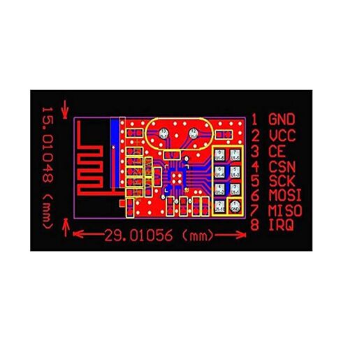 وحدة إرسال واستقبال RF NRF24L01+ 2.4 جيجا هرتز - نطاق لاسلكي 1 كم مع واجهة PA/LNA وSPI لـ Arduino/Raspberry Pi/Drone/IoT/التحكم الصناعي in Kuwait