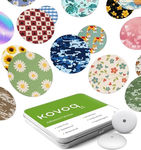 Libre 3 & Plus Sensor Covers Waterproof, Kovoq 32 Pack Freestyle Libre 3 Protective Cover Patches with Hardshell, Reduce Compression Lows Shockproof Breathable & Sweatproof Up to 14 Days (Turtle) in Kuwait
