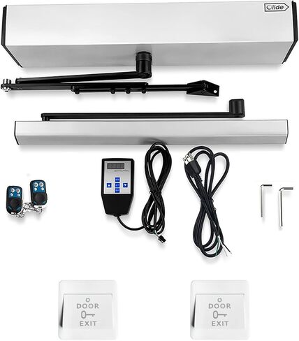 Automatic Swing Door,Push Button Swing Door Opener Remote Control Swing Opening Heavy Duty Door Operator with 2PCS Exit Buttons in Kuwait