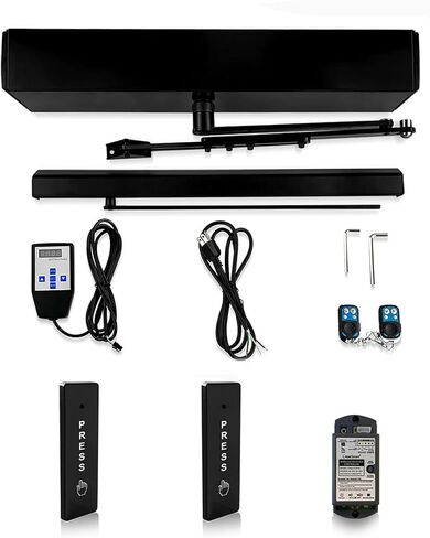 Olideauto Swing Door Operator Automatic for The Disabled,Commercial Smart WiFi Handicap Door Opener Wireless Olide-120B with Wireless Handicap Push Button&Receiver and DC12V 880lbs Electric Strike in Saudi Arabia