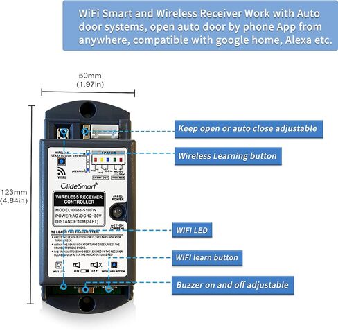 Olideauto Swing Door Operator Automatic for The Disabled,Commercial Smart WiFi Handicap Door Opener Wireless Olide-120B with Wireless Handicap Push Button&Receiver and DC12V 880lbs Electric Strike in Saudi Arabia