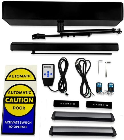 Olideauto Swing Door Operator Automatic for The Disabled,Commercial Smart WiFi Handicap Door Opener Wireless Olide-120B with Wireless Handicap Push Button&Receiver and DC12V 880lbs Electric Strike in Saudi Arabia