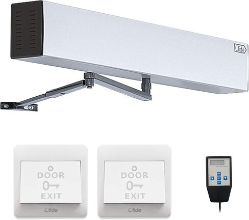 Olideauto Swing Opening Door Electric,Heavy Duty Swing Door Opener Automatic for Commercial Business Front Door with 2PCS Plastic Exit Buttons in Kuwait