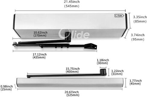 Olideauto Swing Opening Door Electric,Heavy Duty Swing Door Opener Automatic for Commercial Business Front Door with 2PCS Plastic Exit Buttons in Kuwait