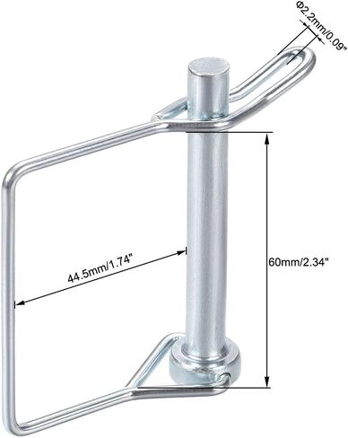 uxcell Shaft Locking Pin w Ear - 9mm x 70mm Coupler Pin for Farm Trailers Wagons Lawn Garden in Square 2Pcs in Saudi Arabia