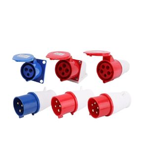 1 قطعة مثبطات اللهب من النايلون 16A-32A مقاوم للماء 3/4/5 الأساسية ثلاث مراحل أربعة أسلاك صناعية ومقبس (3 كور 16A مقبس الهاتف المحمول 213) in Kuwait
