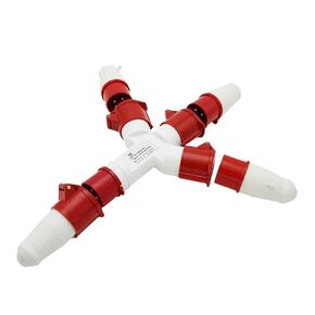 مقبس صناعي مقاوم للماء 4-core 16A 380V ثلاثي الطور بأربعة أسلاك وشريط واحد ثلاثي الاتجاهات متعدد الوظائف ومقبس رباعي الأقطاب (مجموعة 1014) in Kuwait