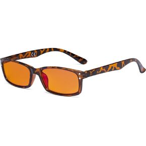 Eyekepper Computer Glasses Blue Light Blocking with Orange Tinted Filter Lens for Sleeping - Anti Eye Strain Tired Eye Relief Reading Glasses Women Men,Black +0.75 in Kuwait