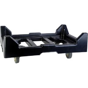 هدسون اكستشينج 28 × 18 × 10.5 (سعة 650 رطل) حاوية بلاستيكية دوللي مع عجلات لحقائب الأغطية المرفقة، أسود in Kuwait