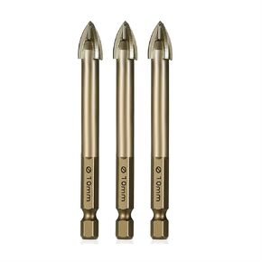 مجموعة رؤوس مثقاب الخرسانة الزجاجية من سبيكة كربيد مع حواف القطع والبلاط الزجاجي المتقاطع ورأس الرمح السداسي أداة لقم الثقب السيراميكية (5 قطع 8 مم) in Kuwait