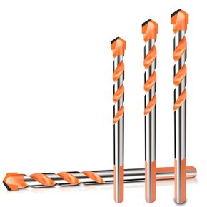 لقمة مثقاب ملتوية أدوات النجارة المثلثة من الصلب التنجستن لقمة مثقاب خرسانية منزلية من الرخام أداة حفر كهربائية قطعة واحدة (برتقالي 8 مم) in Kuwait