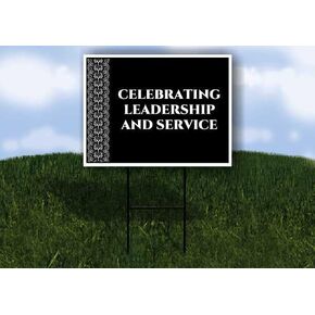 Celebrating Leadership And Service Formal Folding Coroplast A-Frame Double Sided 23x23 in. Sign in Kuwait