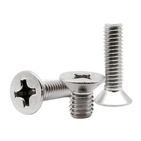 Screws,Stainless Steel Screws, M1-M4 Stainless Steel Cross Countersunk Head Screw Bolt, 25pcs(M1.6x8mm) in Kuwait
