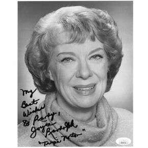 Athlon Sports CTBL-024475 جويس راندولف موقعة عتيقة B&W 8 × 10 بوصة. صورة أطيب تمنياتي لراندي تريكسي نورتون - صورة ثلاثية الأبعاد JSA رقم DD64751 لقضاء شهر العسل in Kuwait