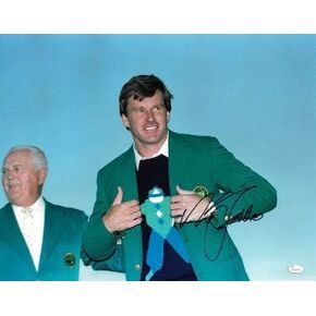 Athlon Sports CTBL-J20745 مقاس 11 × 14 بوصة. صورة Nick Faldo موقعة من PGA - JSA Hologram 1990 Augusta National Masters Championship سترة خضراء - عمودي in Kuwait