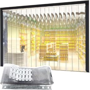 شرائط ستائر الأبواب البلاستيكية التجارية للمجمدات، مثالية للمستودعات والجراجات ومحلات السوبر ماركت ومناطق الحيوانات الأليفة - عزل عالي التحمل وكفاءة في استخدام الطاقة in Kuwait