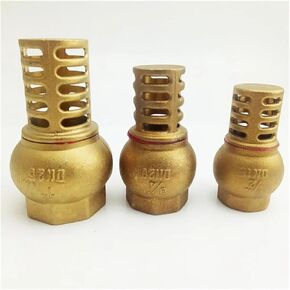 1PCS 1/2 3/4 1" 1-1/4" 1-1/2" BSPP Internal Thread Brass Bottom Valve Check Valve for Water Pump Oil Pump Bottom Well Check Valve Filter Valve(1") in Kuwait