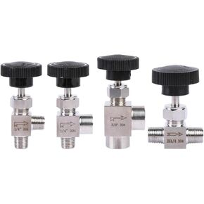 1 Piece 1/8" 1/4" 3/8" 1/2" BSPT Female Angle Valve Crane Elbow 304 Stainless Steel Flow Control Water Gas Oil 915 PSI(12) in Kuwait