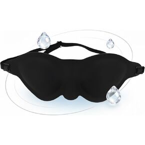 قناع نوم مرطب للعيون الجافة، قناع عين سيليكون ثلاثي الأبعاد مع تقنية ختم الرطوبة لتخفيف الجفاف، تعتيم بنسبة 100% أثناء الليل والسفر، أقنعة نوم لغرفة الرطوبة قابلة للتعديل in Kuwait