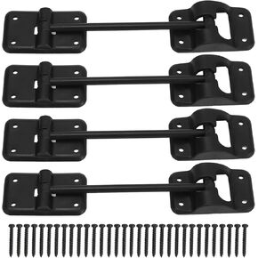 4 مجموعات من حامل الباب على شكل حرف T، حامل الباب، مسافة 6 بوصة بين الباب والجدار على شكل حرف T، لمقطورة RV باللون الأسود in Kuwait