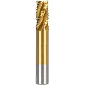 1pcs Titanium Coating Roughing End Mill 4 Flute High Speed Steel Roughing Milling Cutter 6-20mm Diameters for Metal Aluminum Steel Machining(18x16x63x123) in Kuwait