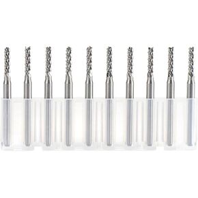 10pcs/Set End Mill Sets Solid Carbide Corn End Mill Milling Cutter Bits D0.8 1.0 1.6 1.8 2.4 3.1 PCB End Mill CNC Cutting Milling Tools(10pc D3.1 12) in Kuwait